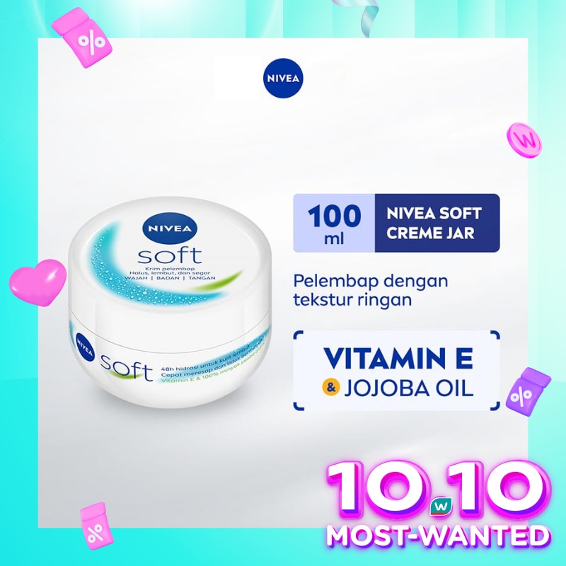 Promo Harga Nivea Soft 100 ml - Watsons