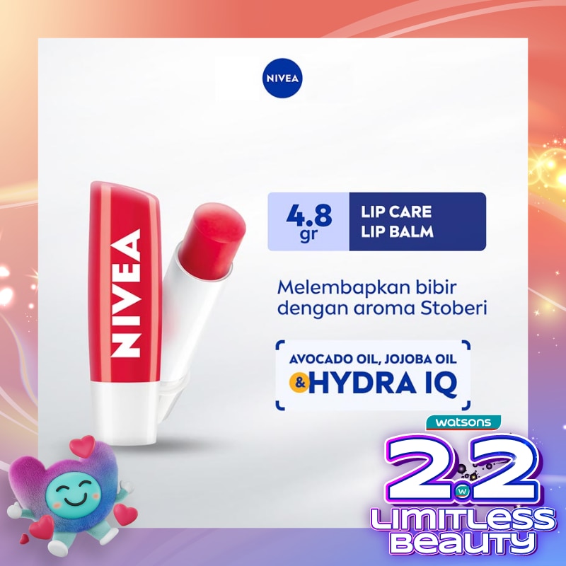 Nivea Lip Care Lip Balm Strawberry Shine 4.8gr
