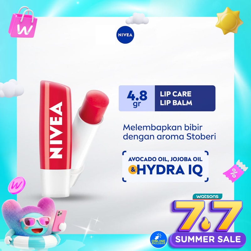 Nivea Lip Care Lip Balm Strawberry Shine 4.8gr