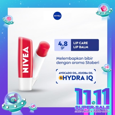NIVEA Nivea Lip Care Lip Balm Strawberry Shine 4.8gr