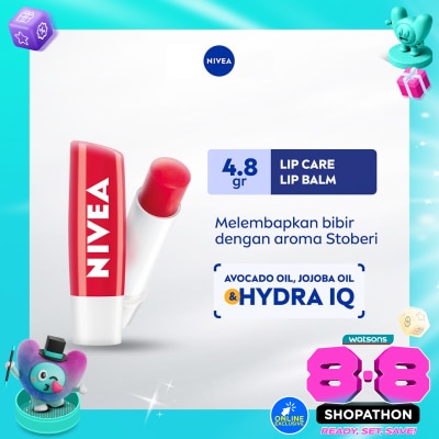 NIVEA - Nivea Lip Care Lip Balm Strawberry Shine 4.8gr image