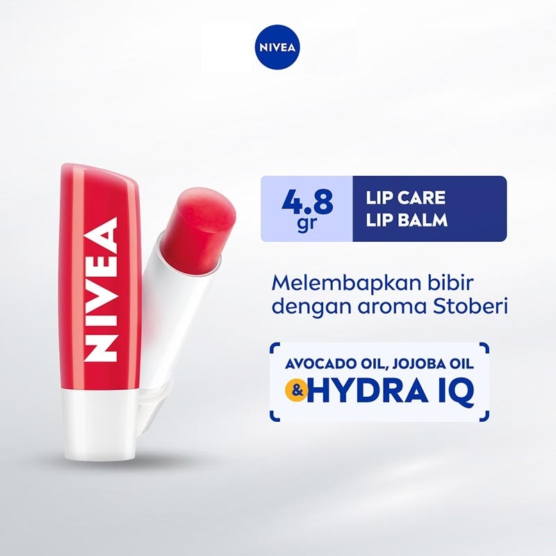 Nivea Lip Care Lip Balm Strawberry Shine 4.8gr
