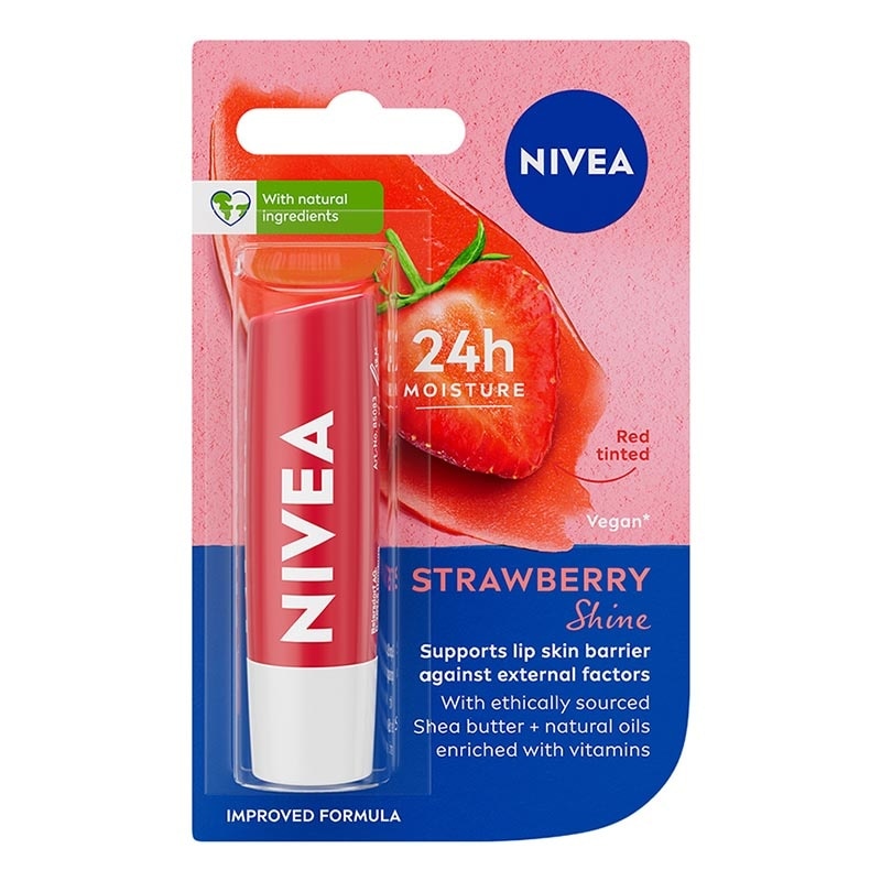 Nivea Lip Care Lip Balm Strawberry Shine 4.8gr