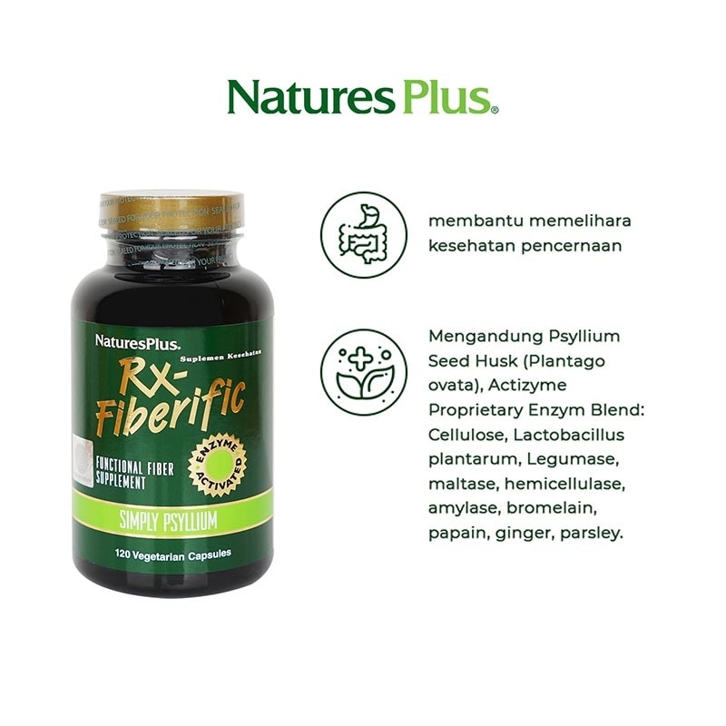 Rx-Fiberific Gi Relief Simply Psyllium Kapsul 120'S