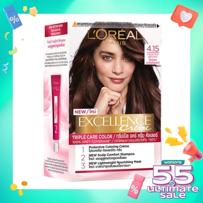 L'OREAL Excellence Creme Hair Color 4.15 Frosted Brown