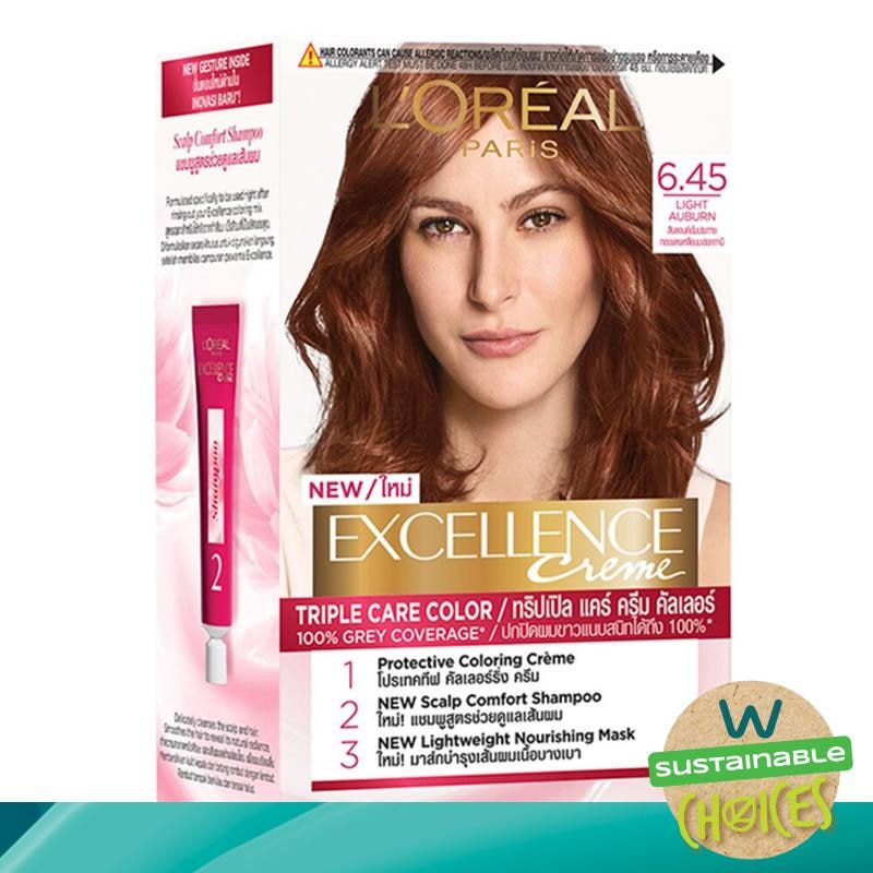 L'OREAL Excellence Creme Hair Color 6.45 Light Auburn