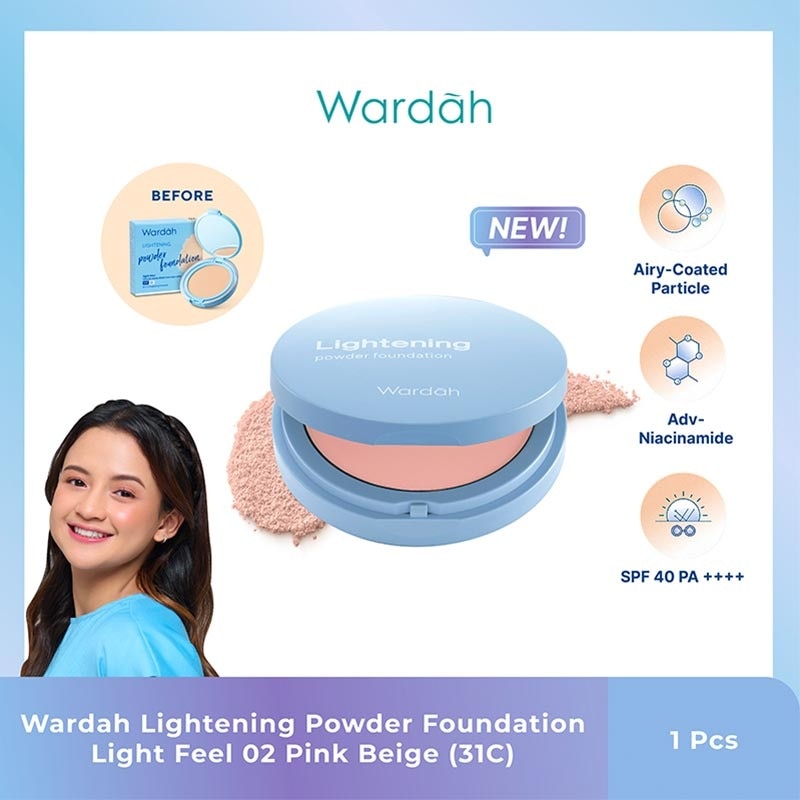 WARDAH Wardah Powder Foundation Light Feel 02 Pink Beige (31C) 12 g