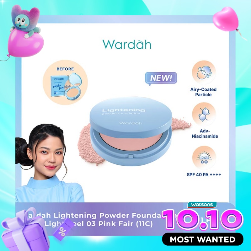 Wardah Lightening Powder Foundation Light Feel 03 Pink Fair (11C) 12g image