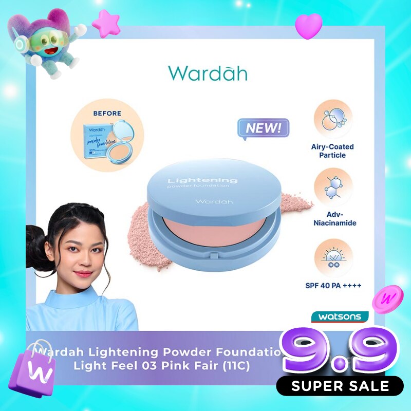 Wardah Lightening Powder Foundation Light Feel 03 Pink Fair (11C) 12g image