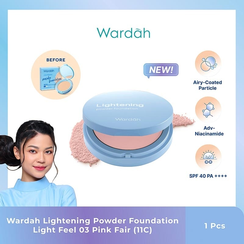 WARDAH Wardah Lightening Powder Foundation Light Feel 03 Pink Fair (11C) 12g