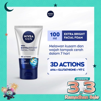 NIVEA Nivea MEN Facial Foam Extra Bright Dark Spot Minimizer 100ml