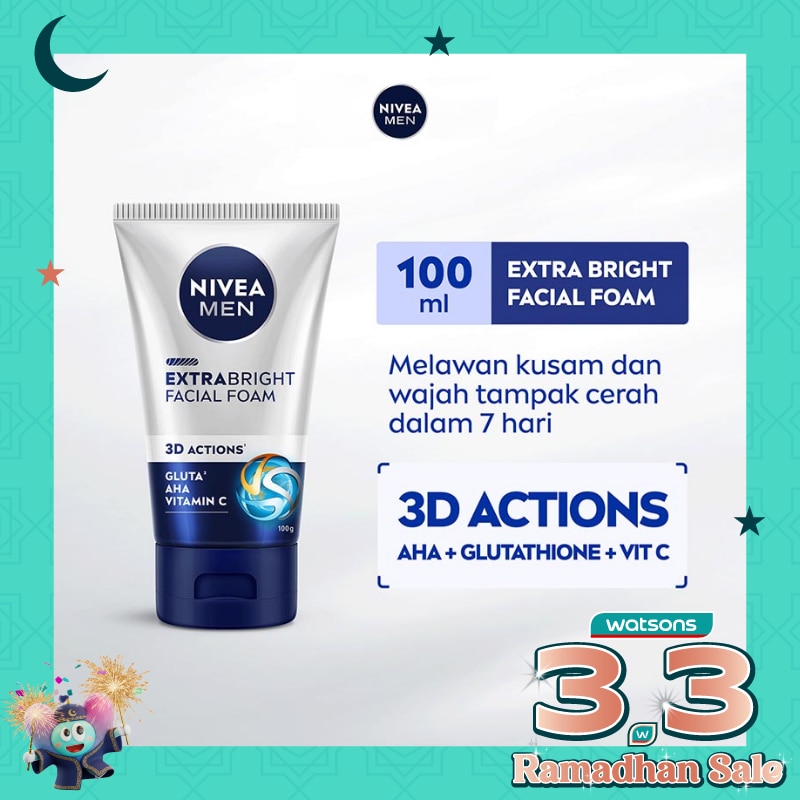 Nivea MEN Facial Foam Extra Bright Dark Spot Minimizer 100ml