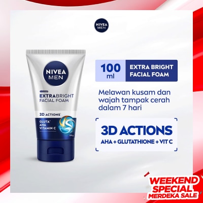 NIVEA Nivea MEN Facial Foam Extra Bright Dark Spot Minimizer 100ml