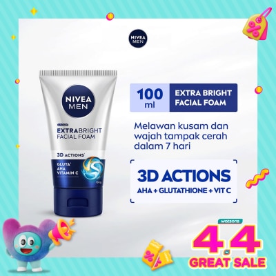 NIVEA - Nivea MEN Facial Foam Extra Bright Dark Spot Minimizer 100ml