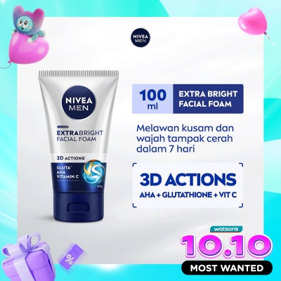 NIVEA Nivea MEN Facial Foam Extra Bright Dark Spot Minimizer 100ml image