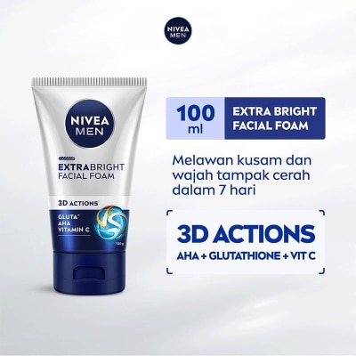 NIVEA Nivea MEN Facial Foam Extra Bright Dark Spot Minimizer 100ml