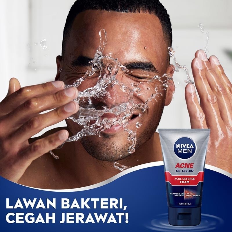 Nivea MEN Facial Foam Oil Clear Acne Defense 100ml