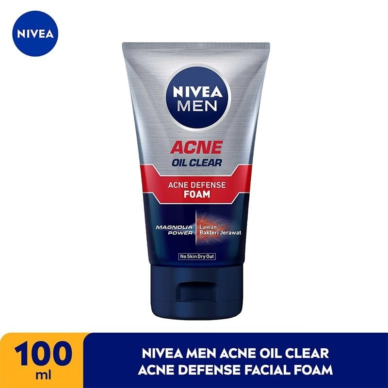 Nivea MEN Facial Foam Oil Clear Acne Defense 100ml