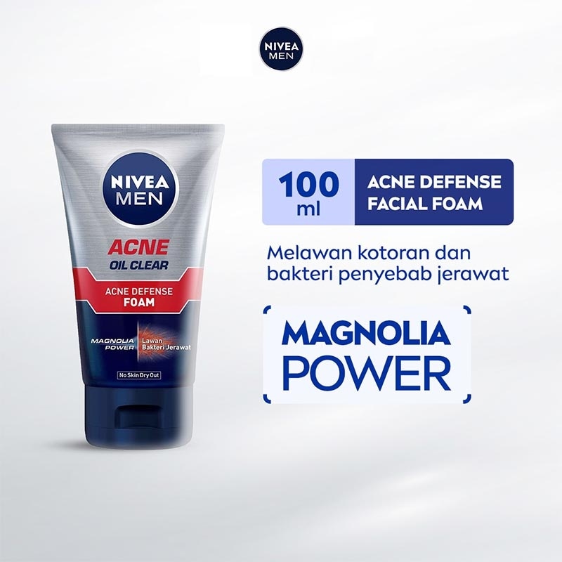 Promo Harga Nivea Men Facial Foam Bright Oil Clear Pore Minimizing Scrub 100 ml - Watsons