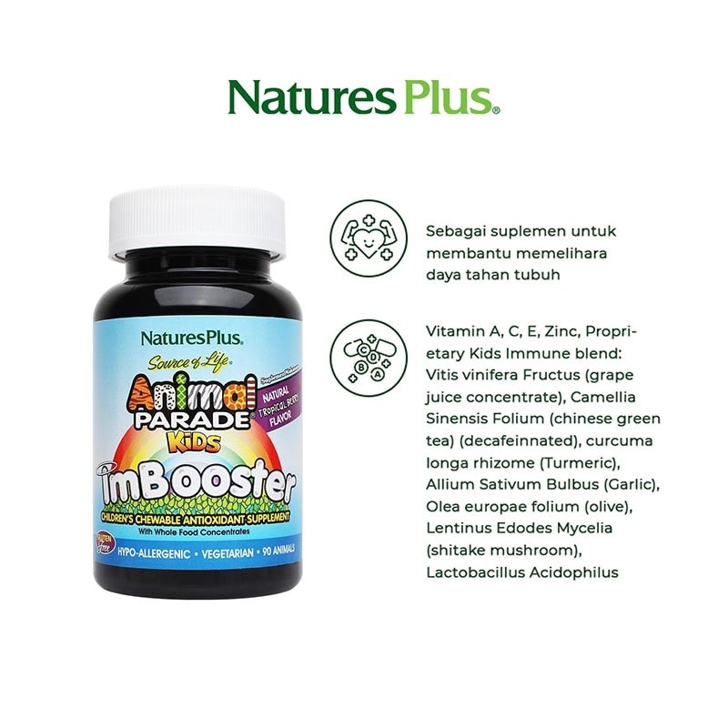 Animal Parade Kids Immune Booster Tablet 90'S