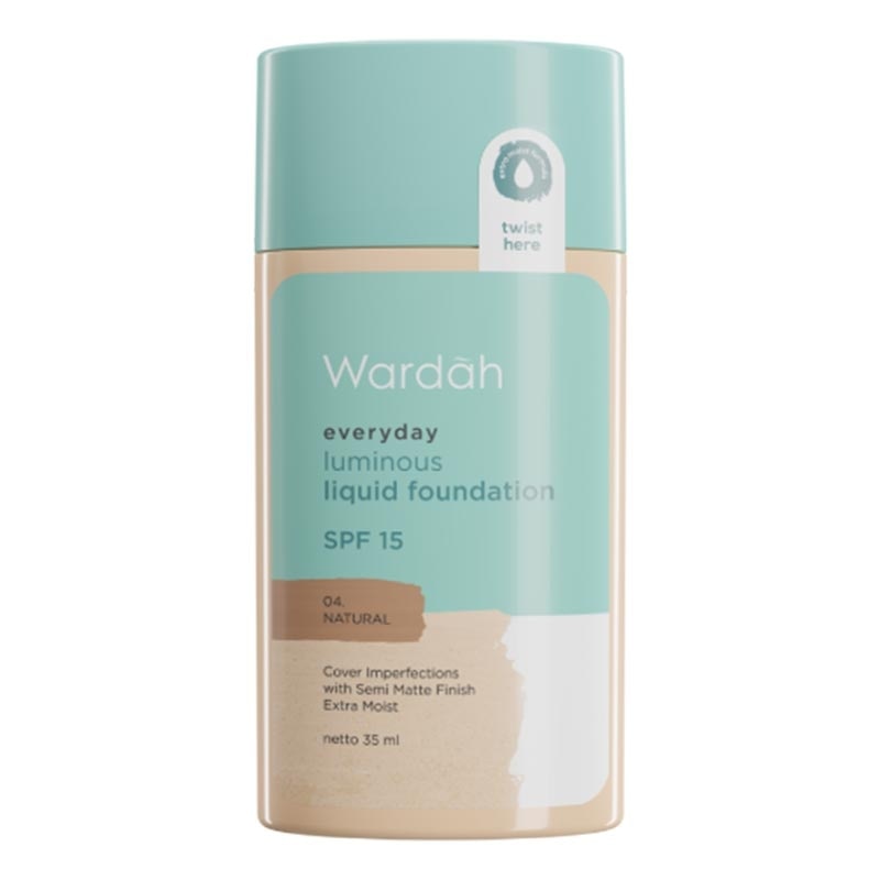 Promo Harga WARDAH Everyday Luminous Liquid Foundation 04 Natural 40 ml - Watsons