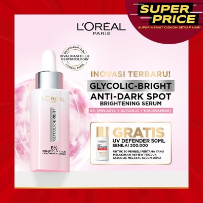 L'OREAL Glycolic Bright Instant Glowing Face Serum 30ml