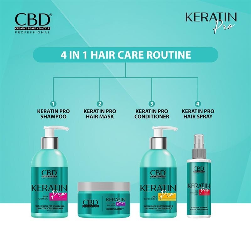 CBD, Professional Keratin Pro Daily Use Hair Mask Sachet 35g
